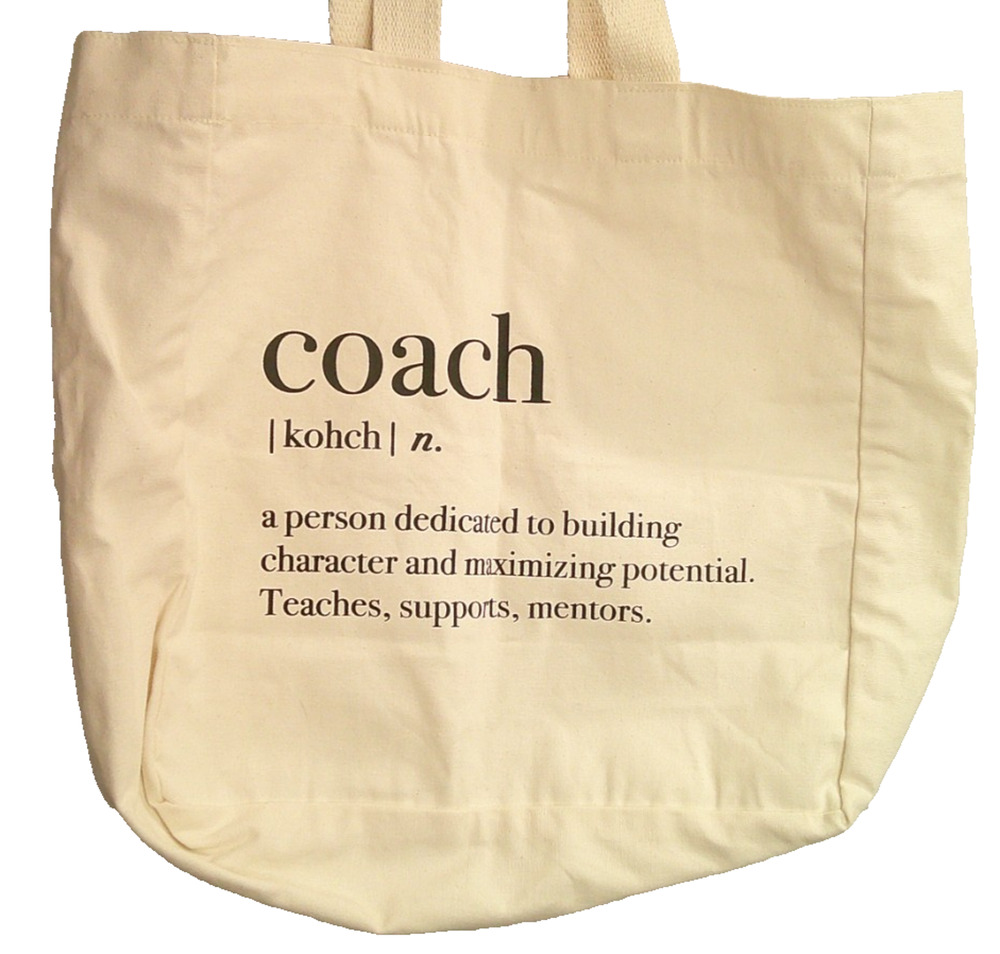 Sports Coach - Off White/ Black Classic Reusable Shopping Bag Team Gift
